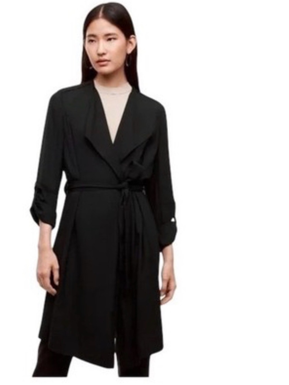 Babaton Quincey Trench Jacket — Black | M